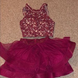 Two Piece Homecoming Dress